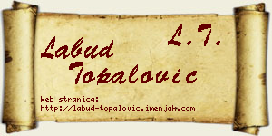 Labud Topalović vizit kartica